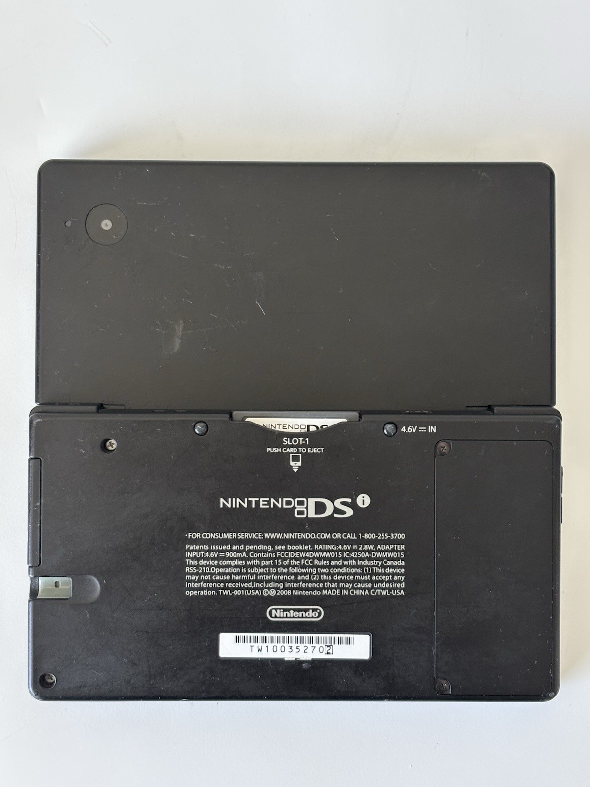 Nintendo DS Matte Black TWL-001 Handheld Video Game System And Game & Case