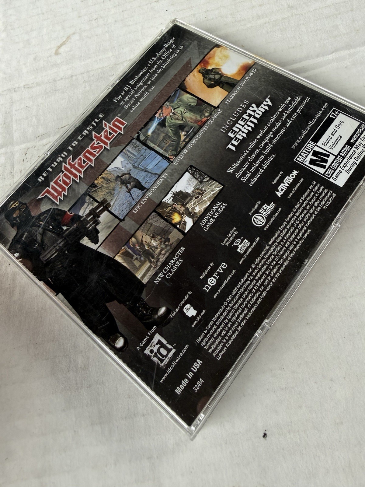 Return To Castle Wolfenstein Platinum Edition Vintage PC Game Windows XP