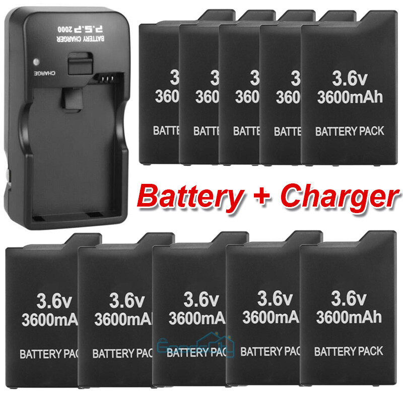 New OEM For PSP Replacement Battery PSP 2000 3000 3001 3600mAh & Battery Charger