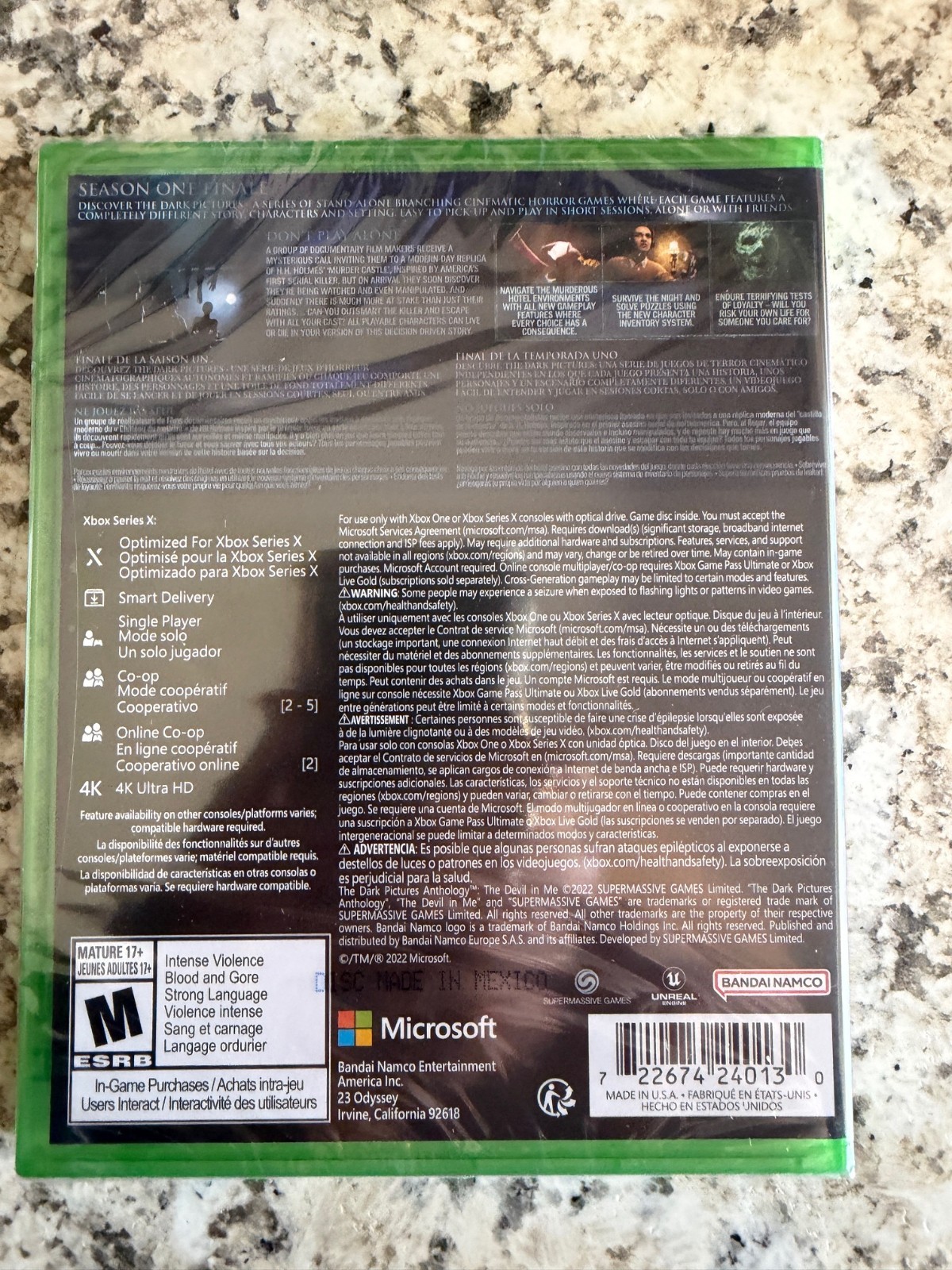 The Devil in Me Xbox One & Series X Brand New Sealed The Dark Pictures Anthology