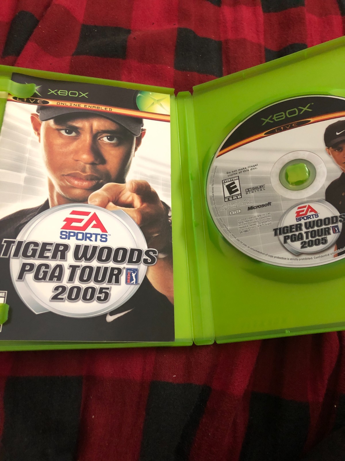 Tiger Woods PGA Tour 2005 Microsoft Xbox 2004 Case Manual Disc Tested Great