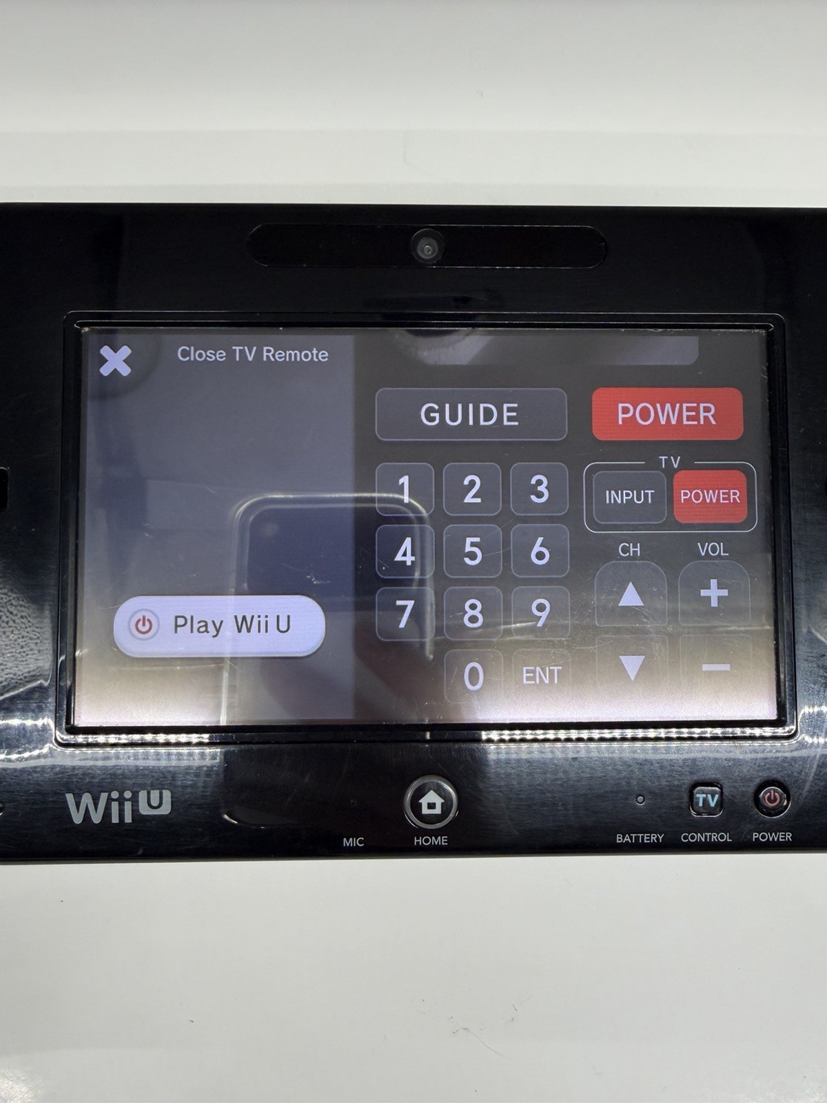 Nintendo Wii U Gamepad Controller Only WUP-010(USA) Black Free shipping~Tested