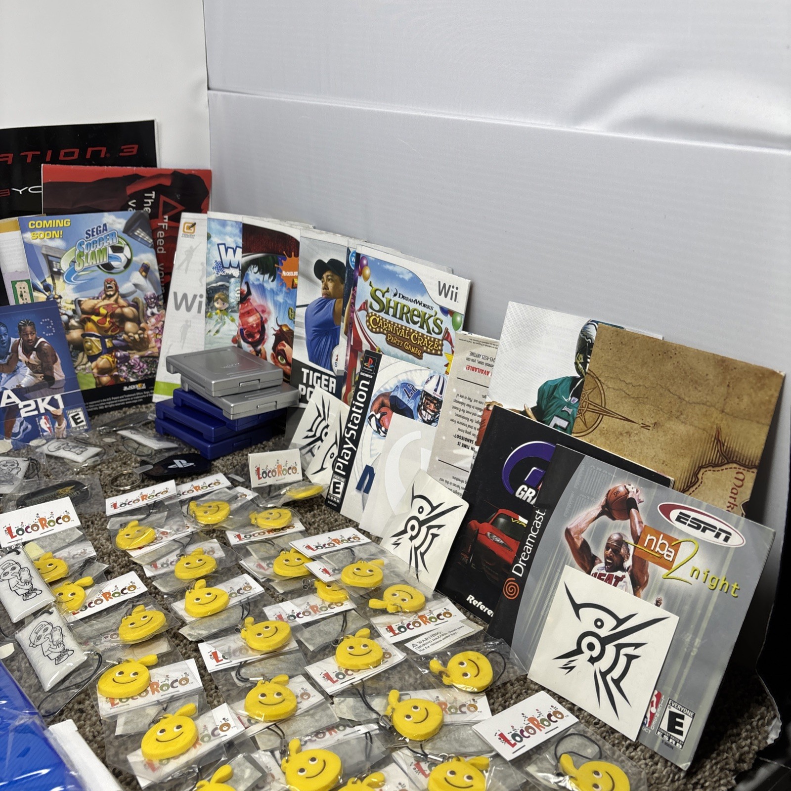 Video Game Lot Stuff Lot Promo Items Cables Random Stuff