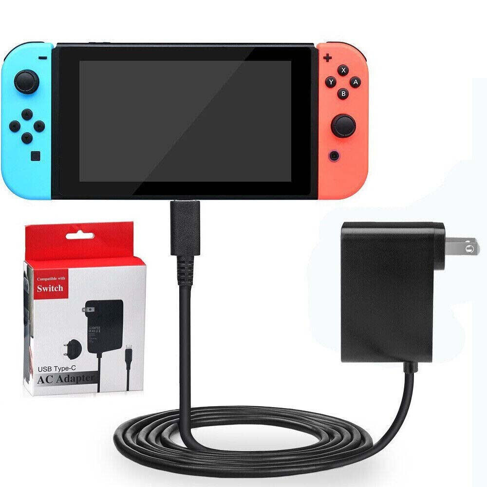 AC Adapter Power Supply for Nintendo Switch Wall & Travel Charger Plug Cord US