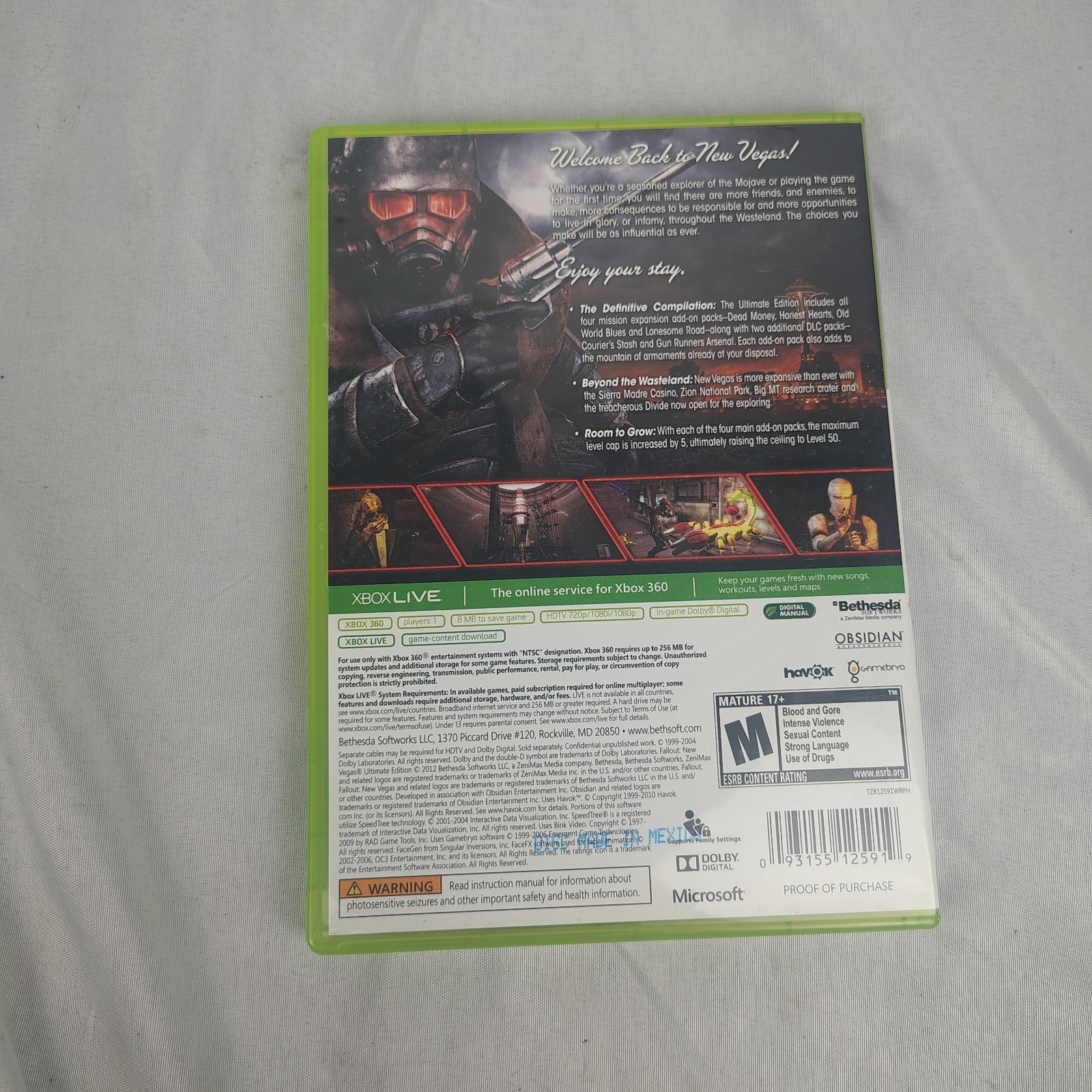 Fallout: New Vegas – Ultimate Edition (Xbox 360, 2012) 2 Disc