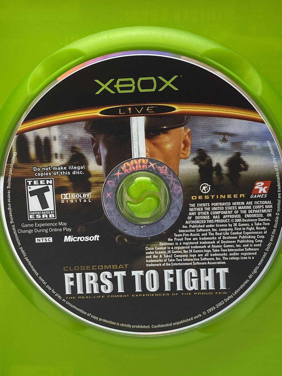 Xbox First To Fight United States Marines Video Game 2005 2K Games Close Combat