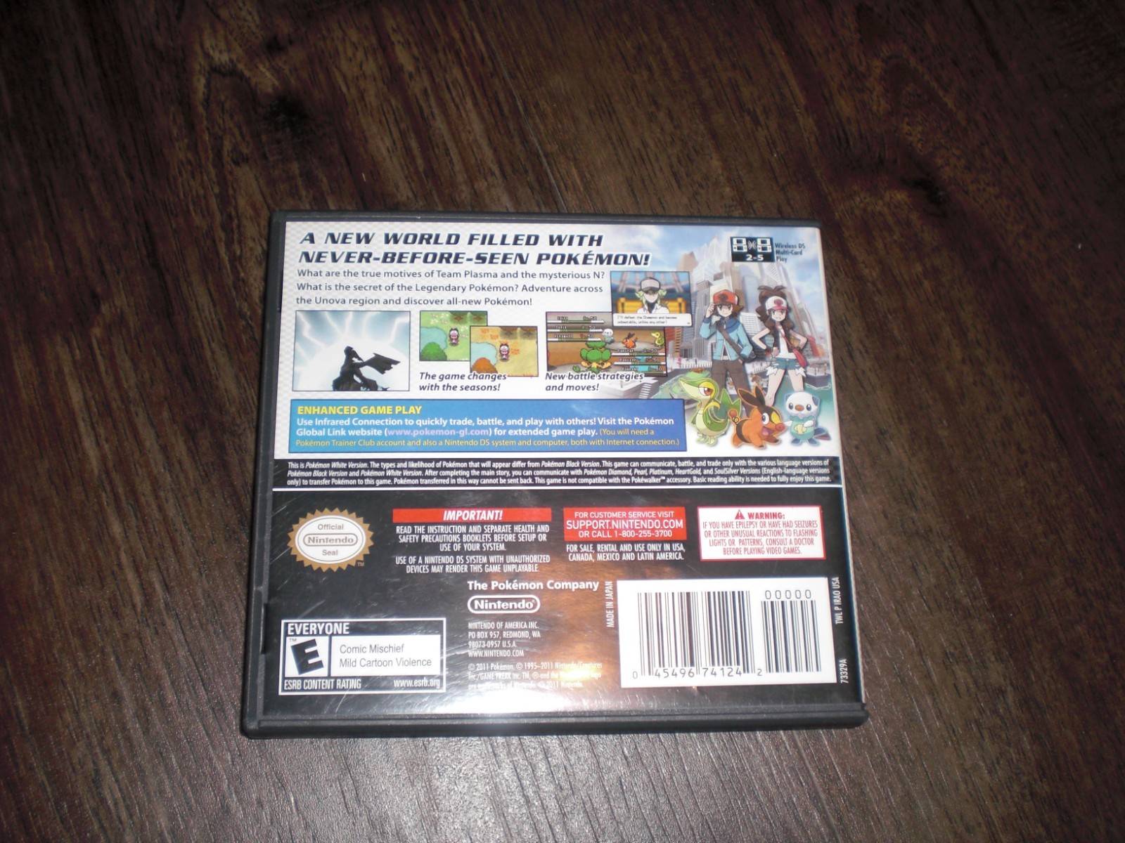 Pokemon White Version 1 AUTHENTIC GENUINE Nintendo DS 3DS 2DS XL COMPLETE CIB