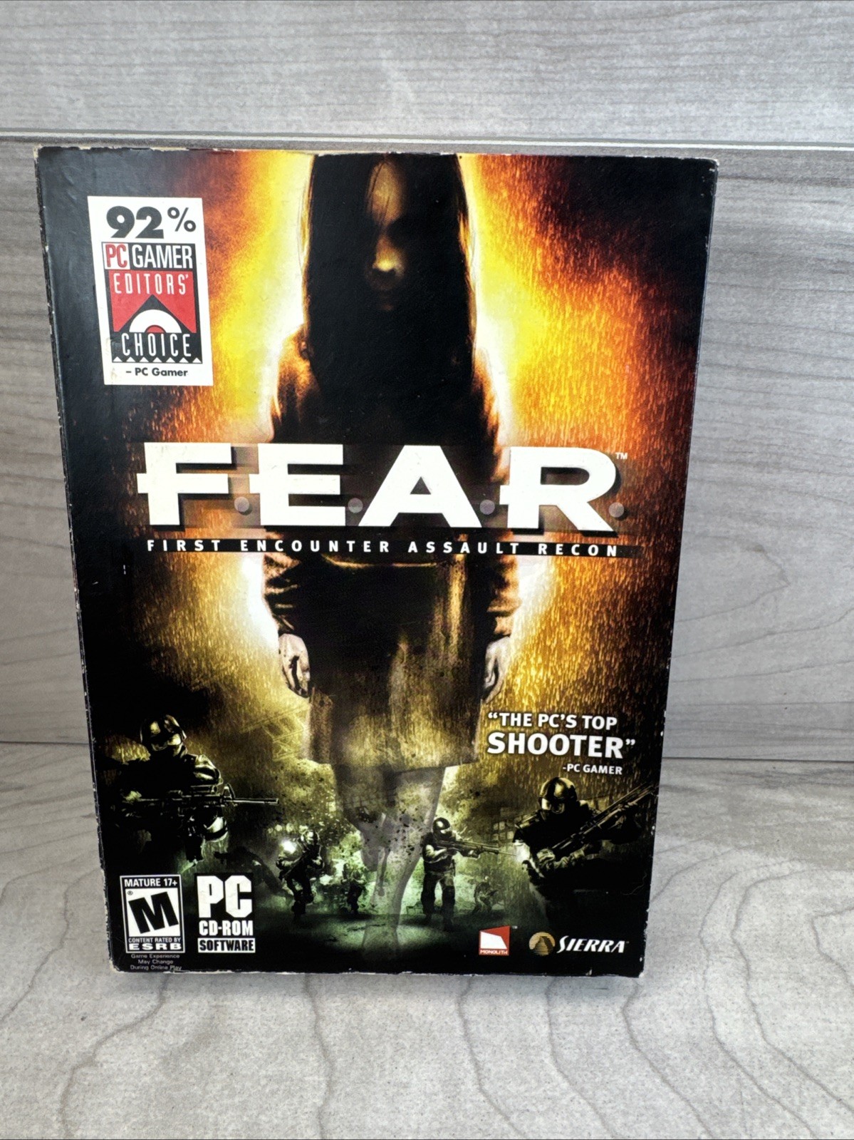 FEAR First Encounter Assault Recon PC DVD ROM Box Manual & Perseus Mandate READ*