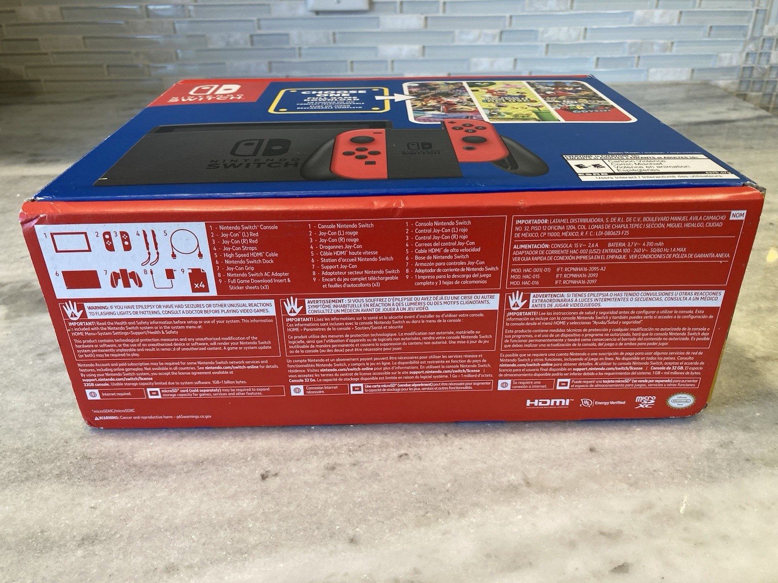 Nintendo Switch ZELDA OLED EMPTY BOX with Cardboard Insert Tray Owners Manual US