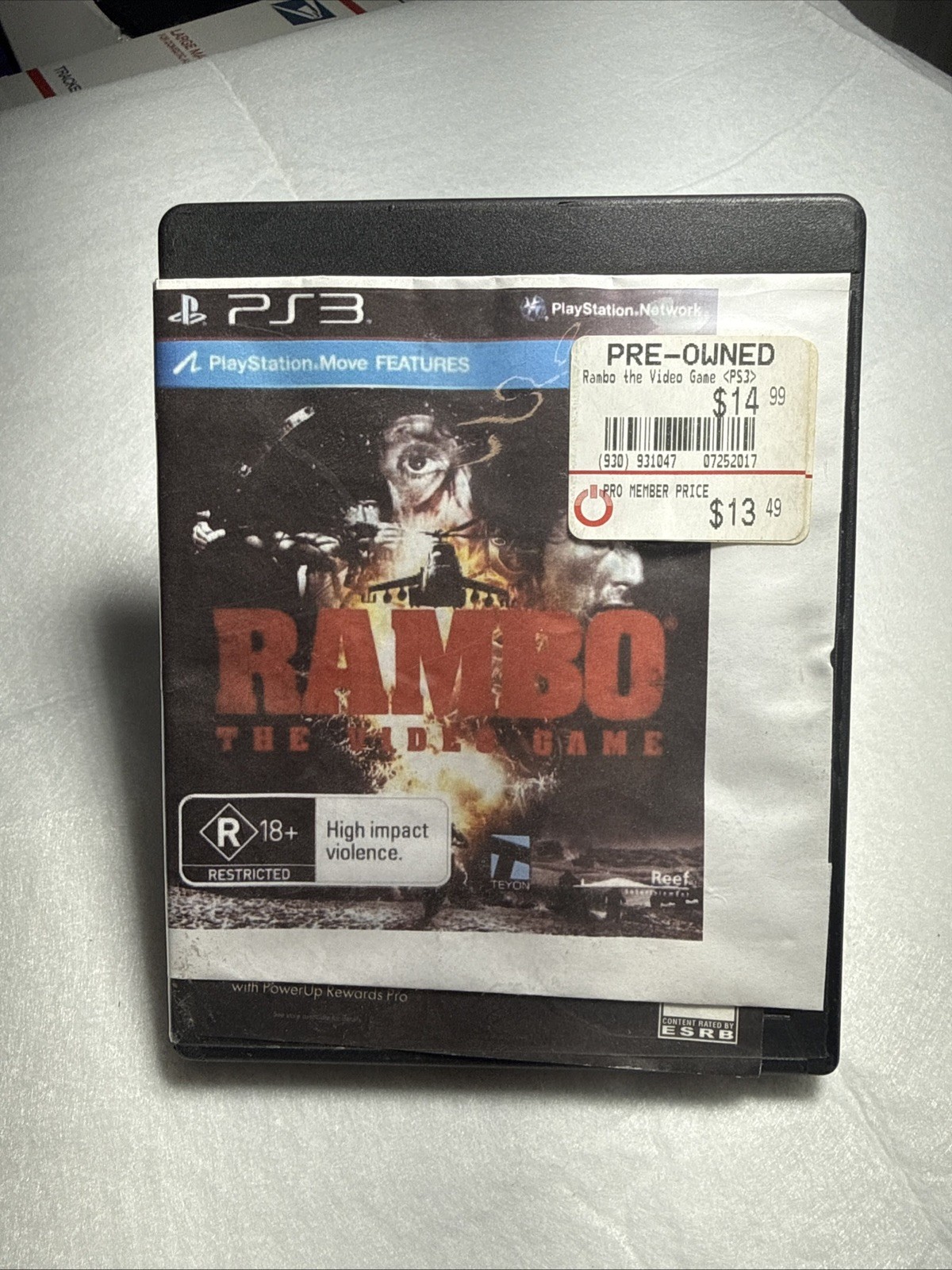 Rambo: The Video Game (Sony PlayStation 3, 2014) tested