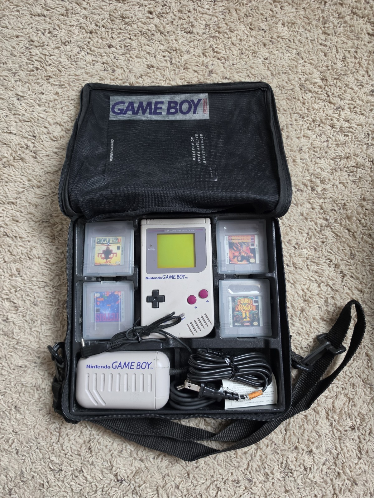 WORKING Original Nintendo Gameboy Console System With 4 Games See Photos
