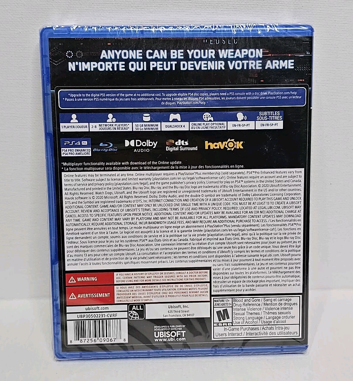 BRAND NEW Watch Dogs Legion – Sony PS4 Ubisoft With PS5 Upgrade Available