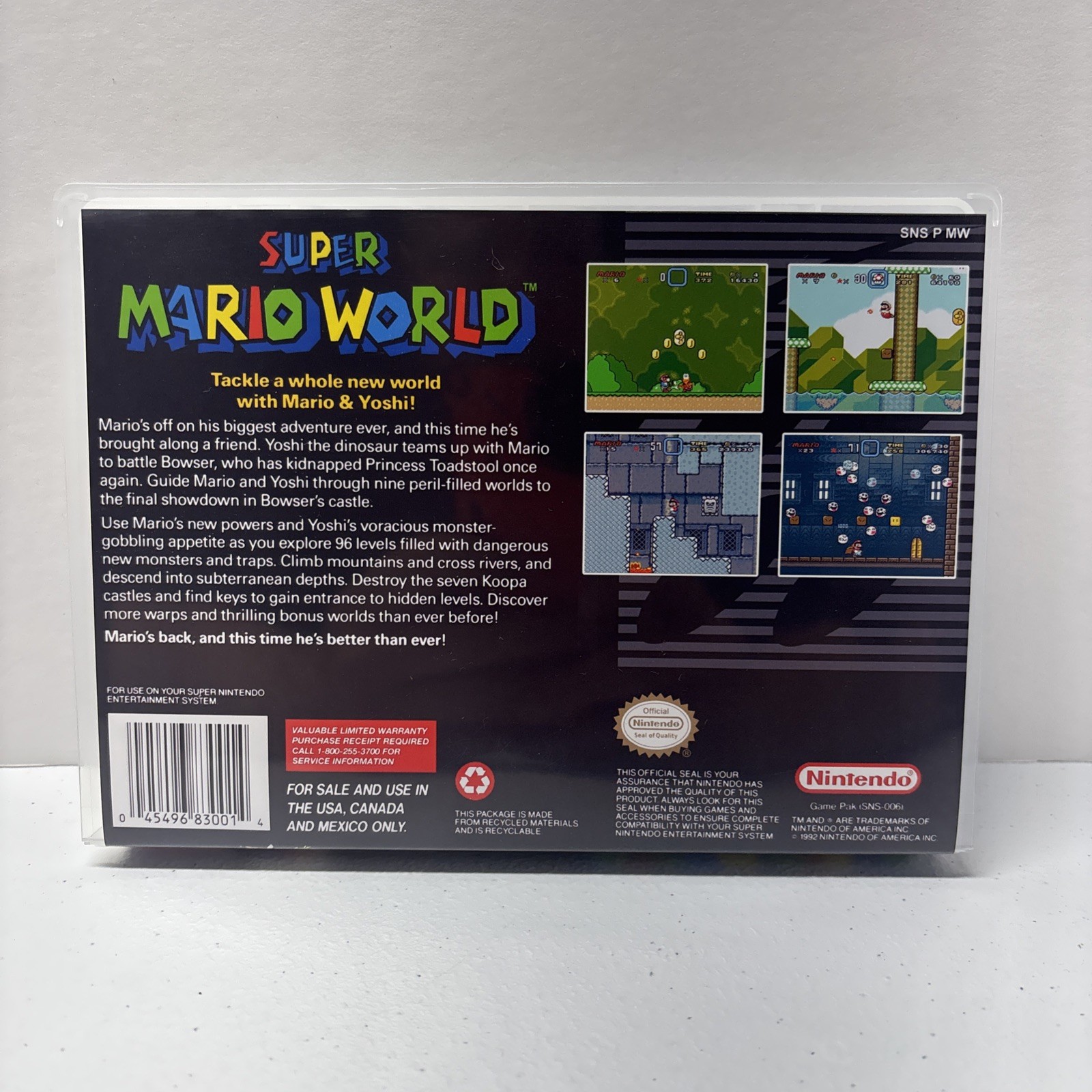 Super Mario World SNES Universal Game Case for Game Cartridge *CASE ONLY*