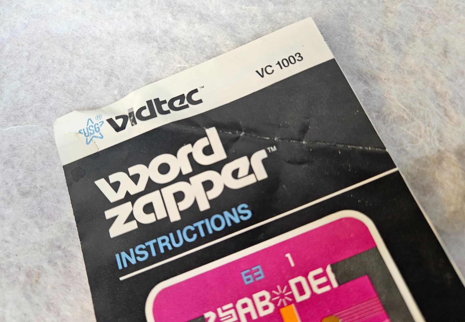 Vidtec WORD ZAPPER Atari 2600 Game Cartridge w Box/Manual UNTESTED