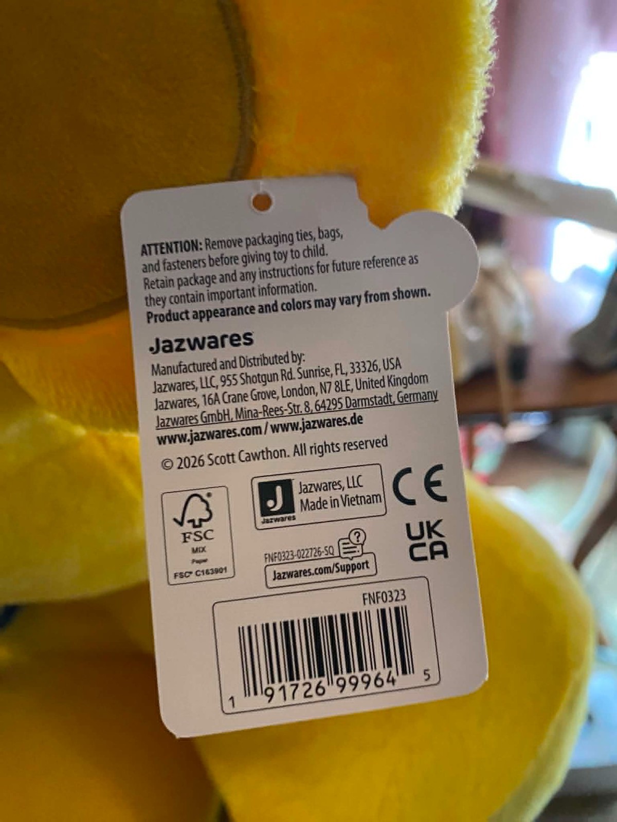 Jazwares Five Nights at Freddy’s GOLDEN FREDDY 20”Jumbo Plush GameStop Exclusive