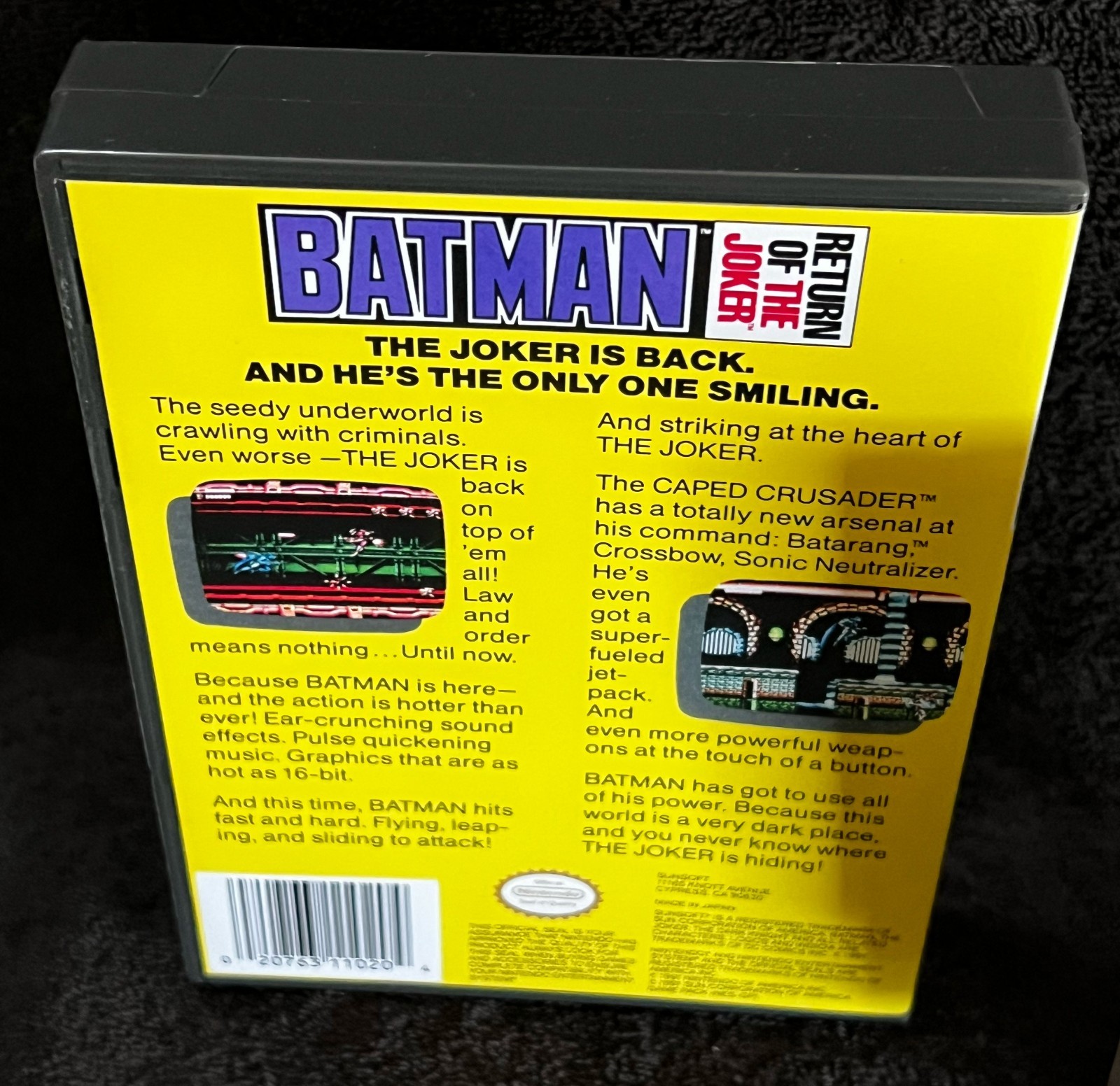 1991 BATMAN: RETURN OF THE JOKER w/CASE • VINTAGE NES NINTENDO