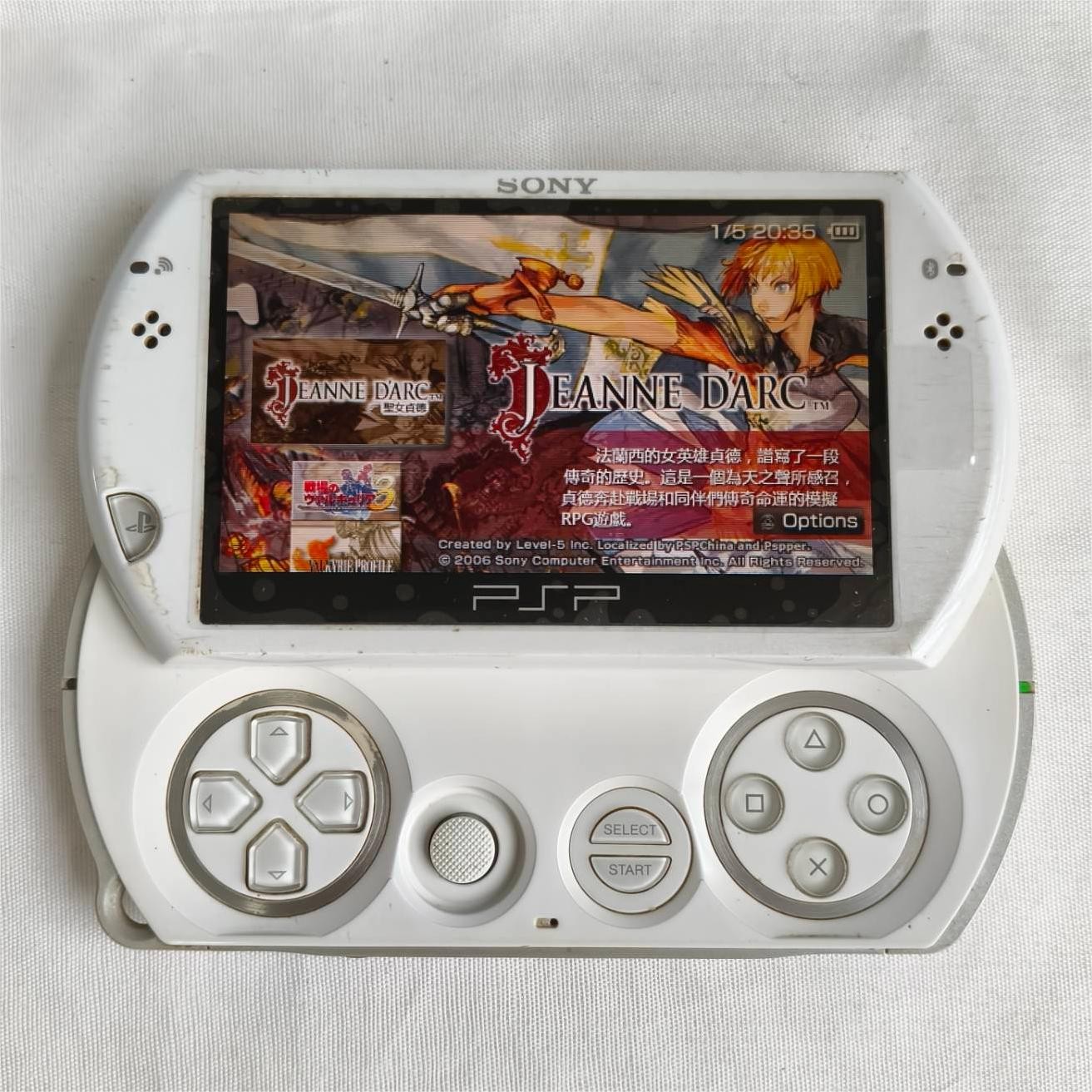 PSP GO console White with Charger PSP-N1001 New Screen with protect tested well