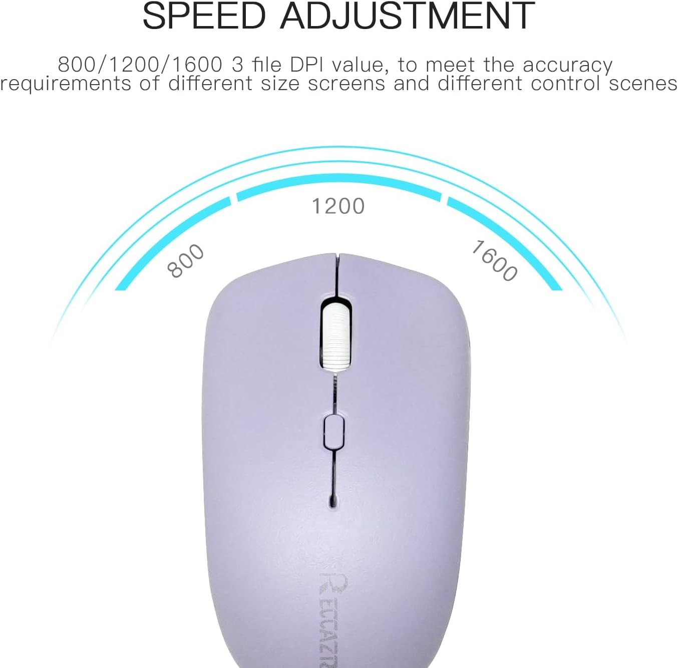 Wireless Keyboard and Mouse Combo, Full-Sized Purple