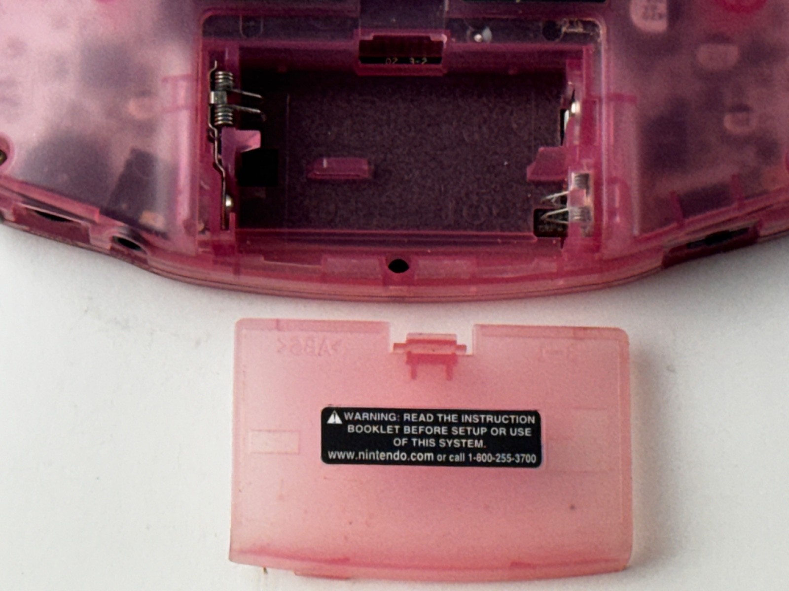 Nintendo Game Boy Advance Fuchsia Pink GBA Console AGB-001 Tested