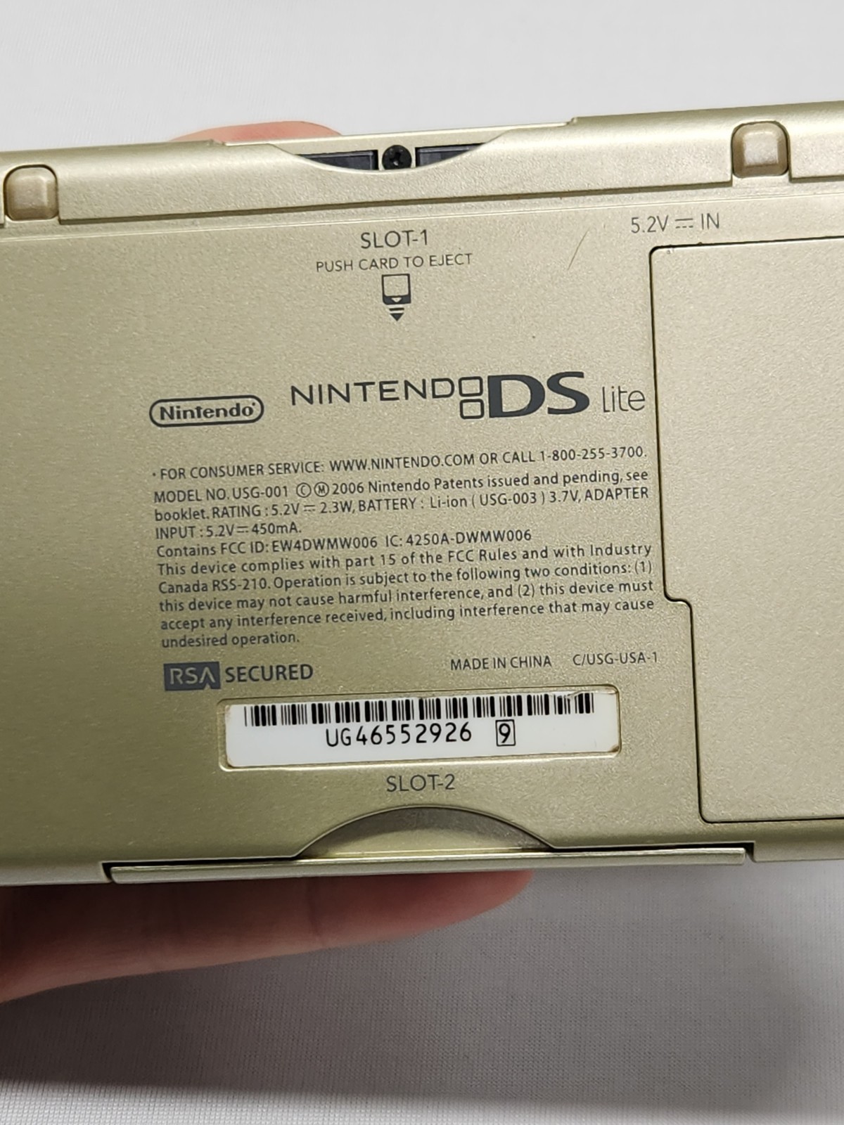 Nintendo DS Lite Gold Zelda Edition Handheld Console w/ Triforce Logo