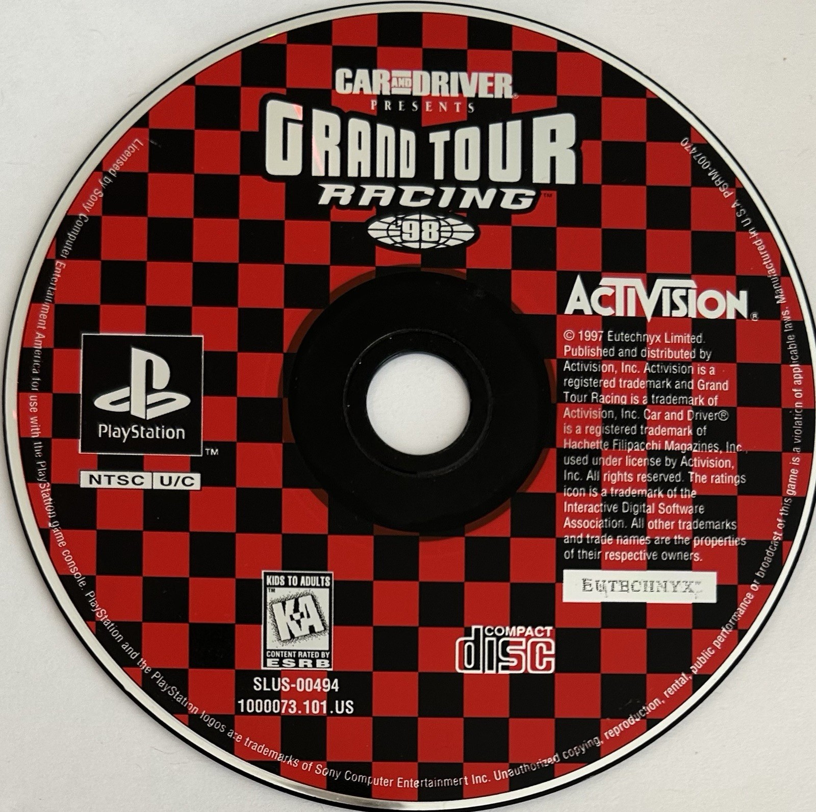 Car and Driver Presents: Grand Tour Racing (PS1) DISC ONLY | NO TRACKING | M676