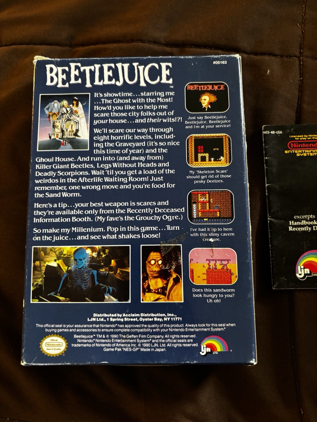 Beetlejuice Nintendo NES BOX AND MANUAL ONLY
