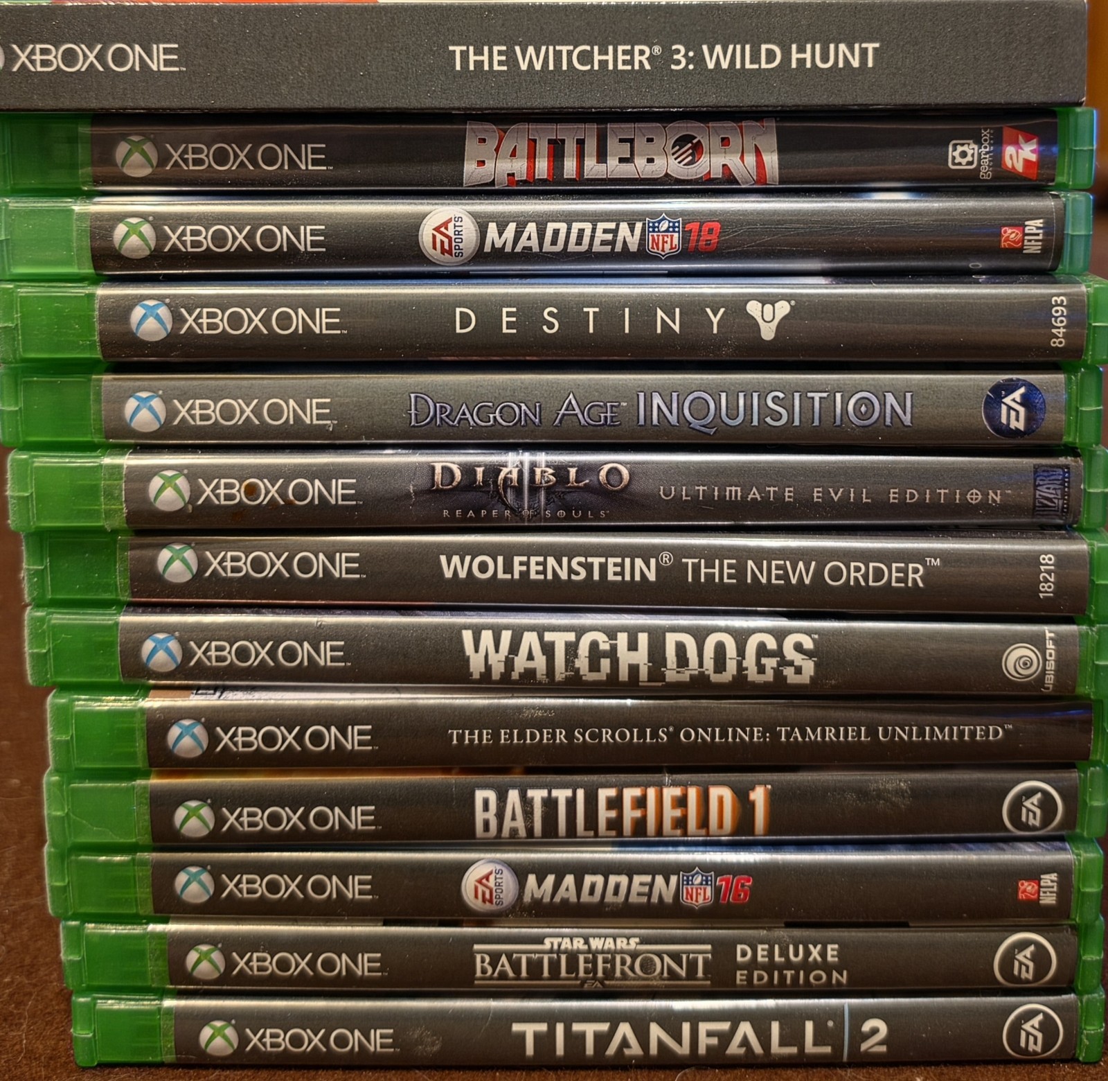 ​13 Xbox One Game Lot CIB Tested – Witcher 3 W/ Map, Diablo 3, Wolfenstein