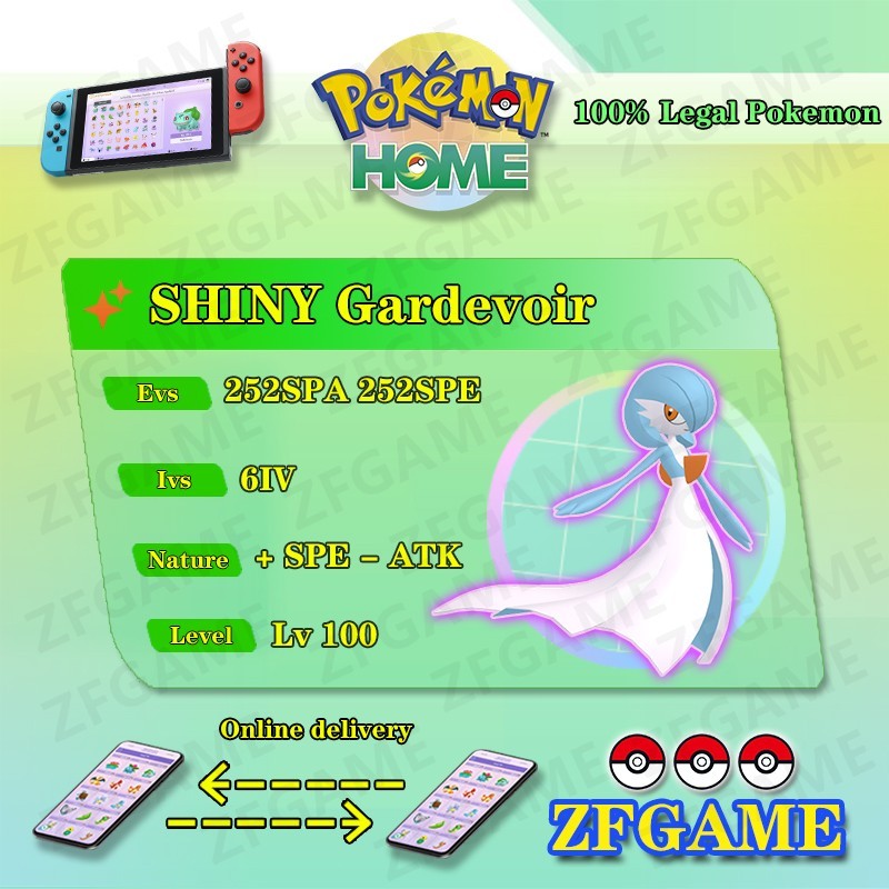 ✨6IV SHINY Gardevoir + EVS🚀 POKEMON HOME✨Champions✨Online delivery⚡