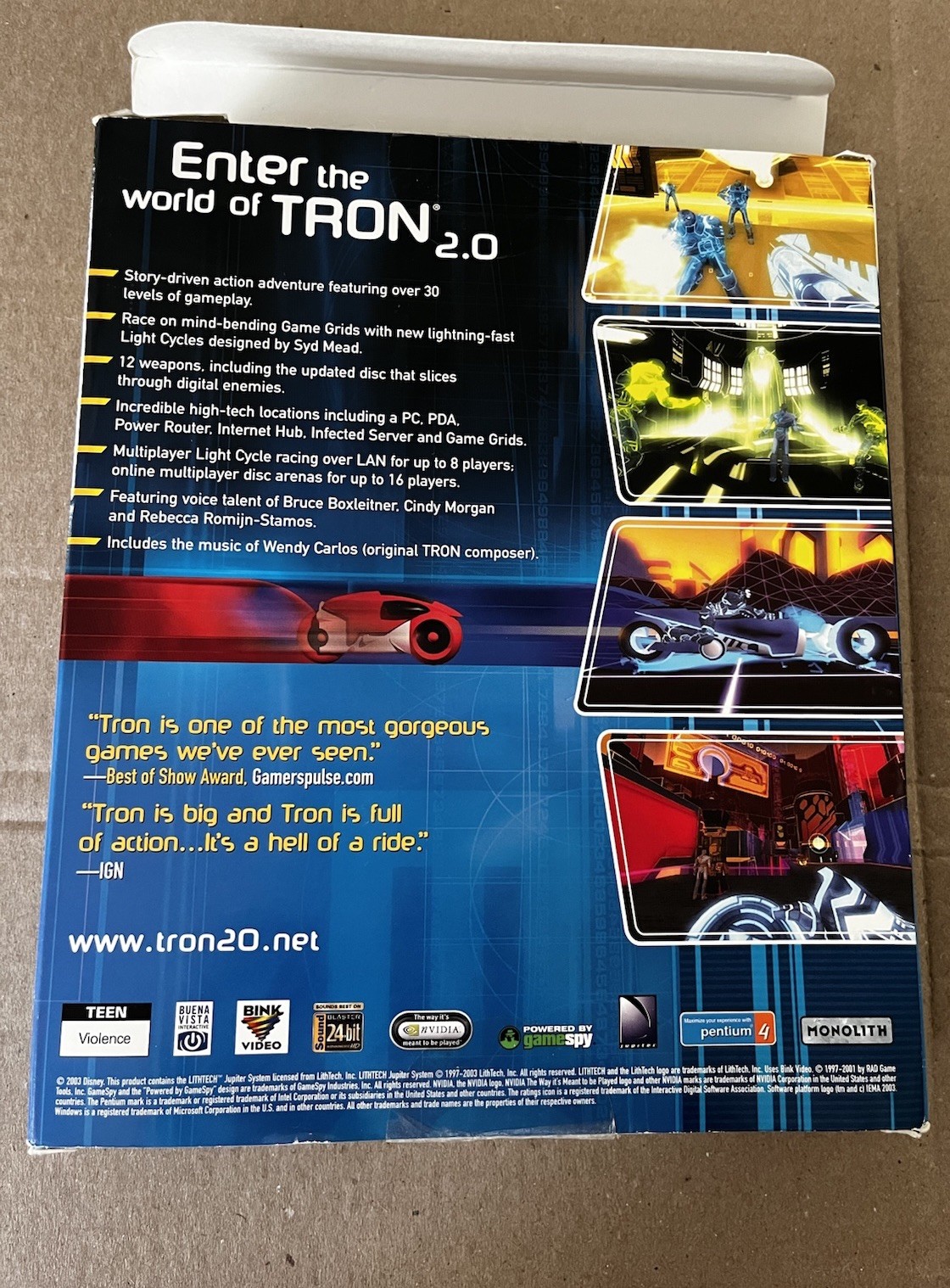BIG BOX Tron 2.0 (PC, 2003) PC CD-ROM Game 2003