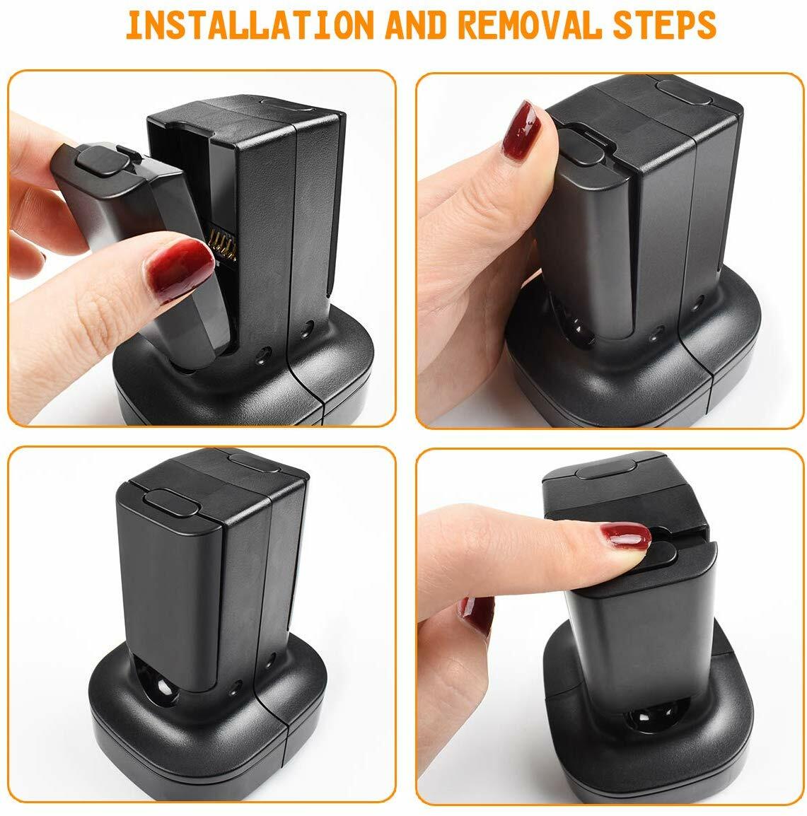 For Xbox 360 Rechargeable Battery Pack & Dual Charging Station Dock Stand Base