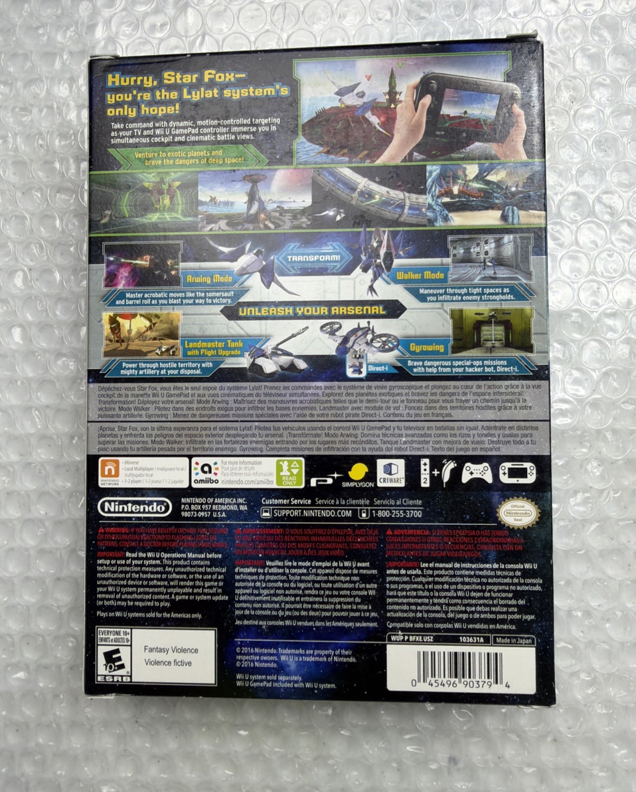 Star Fox Zero + Bonus StarFox Guard US NTSC Release WiiU Wii U Factory Sealed