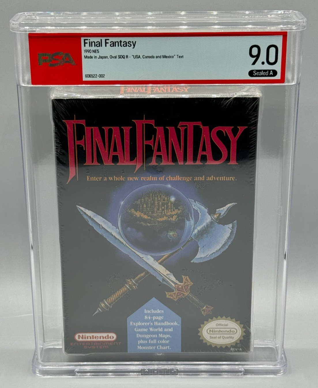 Final Fantasy Nintendo NES OVAL SOQ REV A Factory Sealed New PSA 9.0 A Graded
