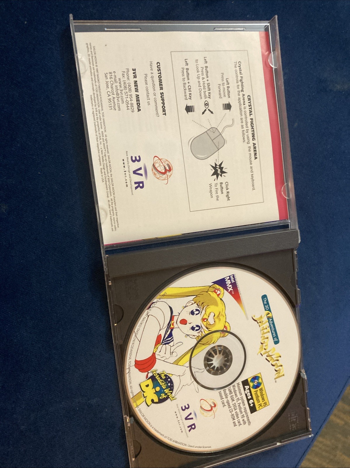 The 3D Adventures of Sailor Moon 1997 CD ROM video game PC vintage
