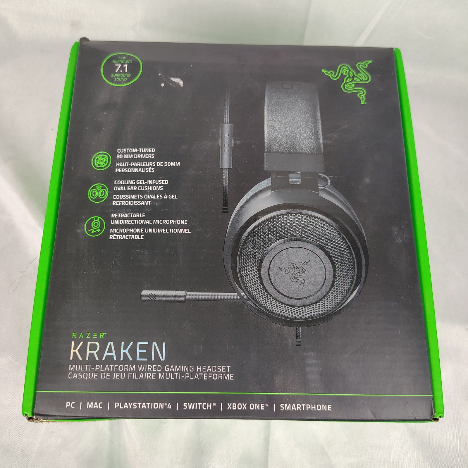 Razer Kraken Multi-Platform Wired Gaming Headset With Box