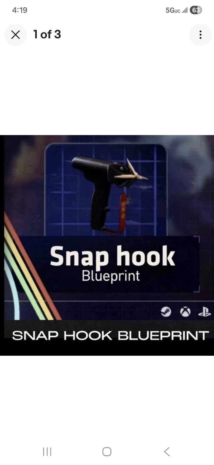 Snap Hook Blueprint Collectible In-Game Content Video Game Item for Collectors