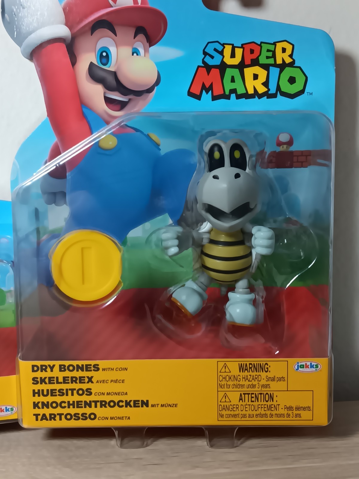 *FREE SHIP* 4″ + 2.5″ DRY BONES Super Mario World of Nintendo Jakks Pacific