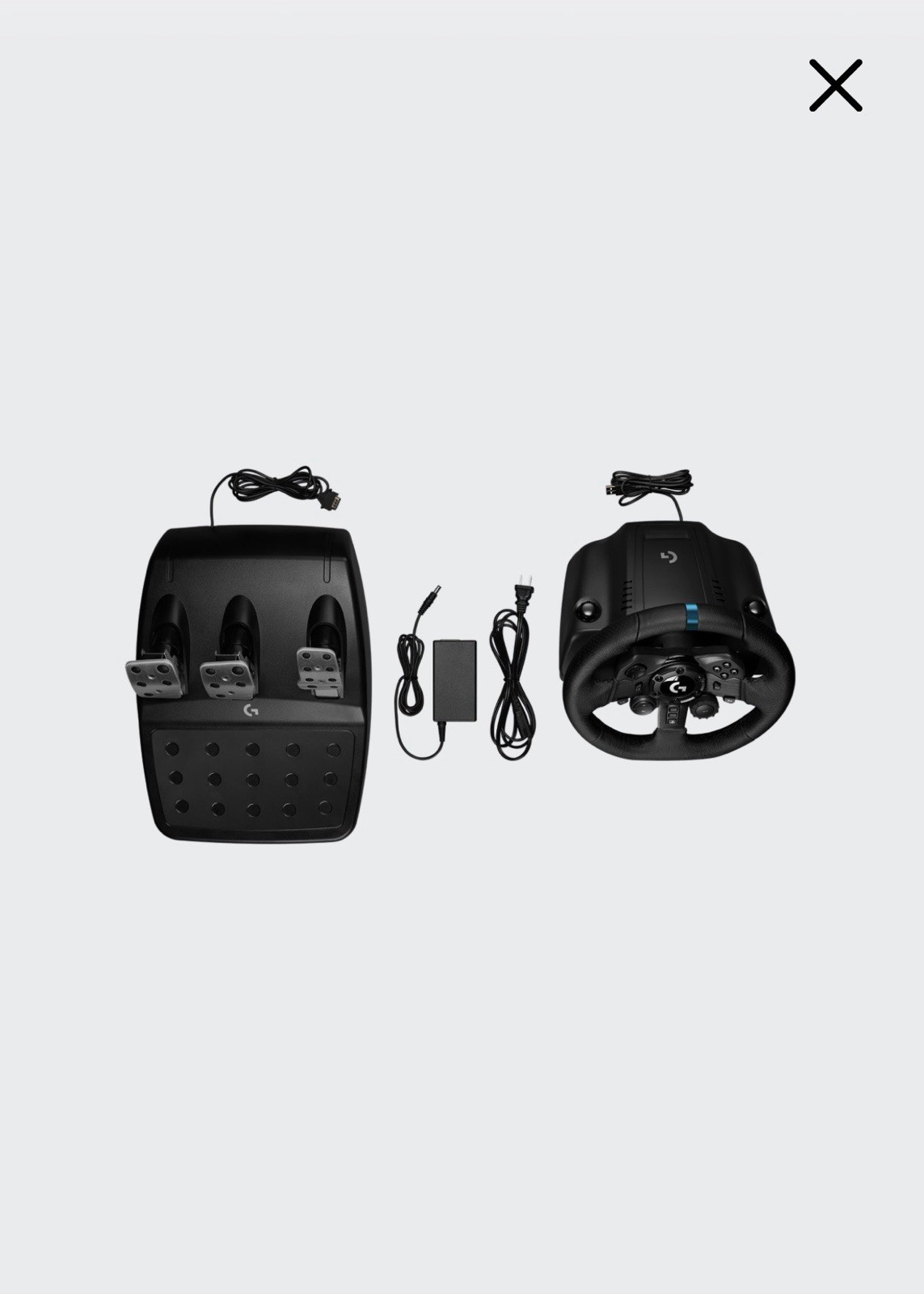 Logitech G923 Racing Wheel and Pedals – Black