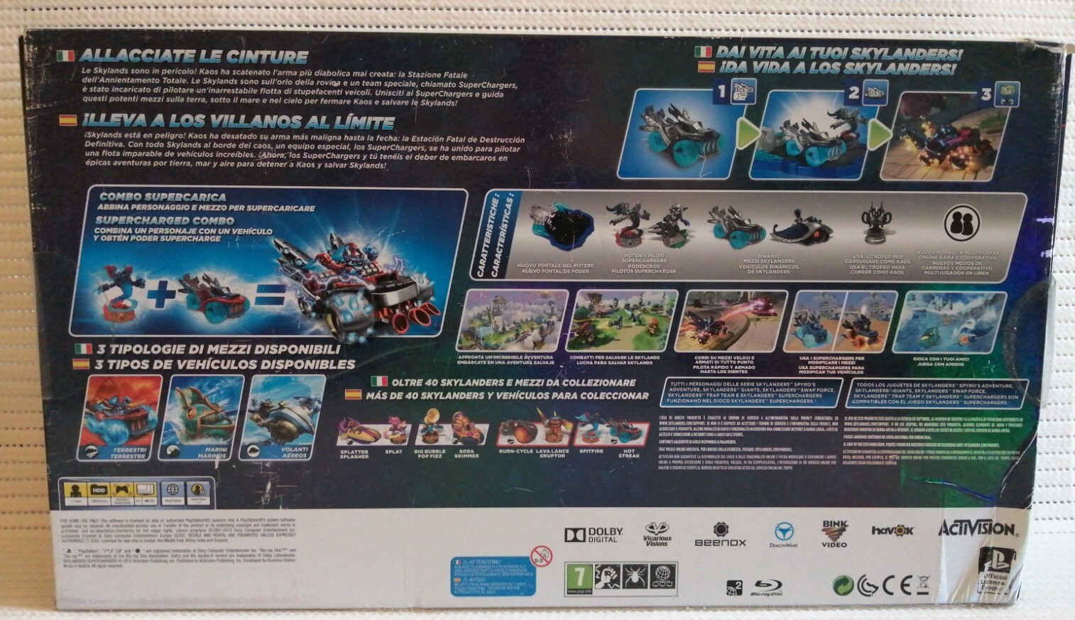 Skylanders SuperCharger Dark Edition Starter Pack per Play Station 3 nuova