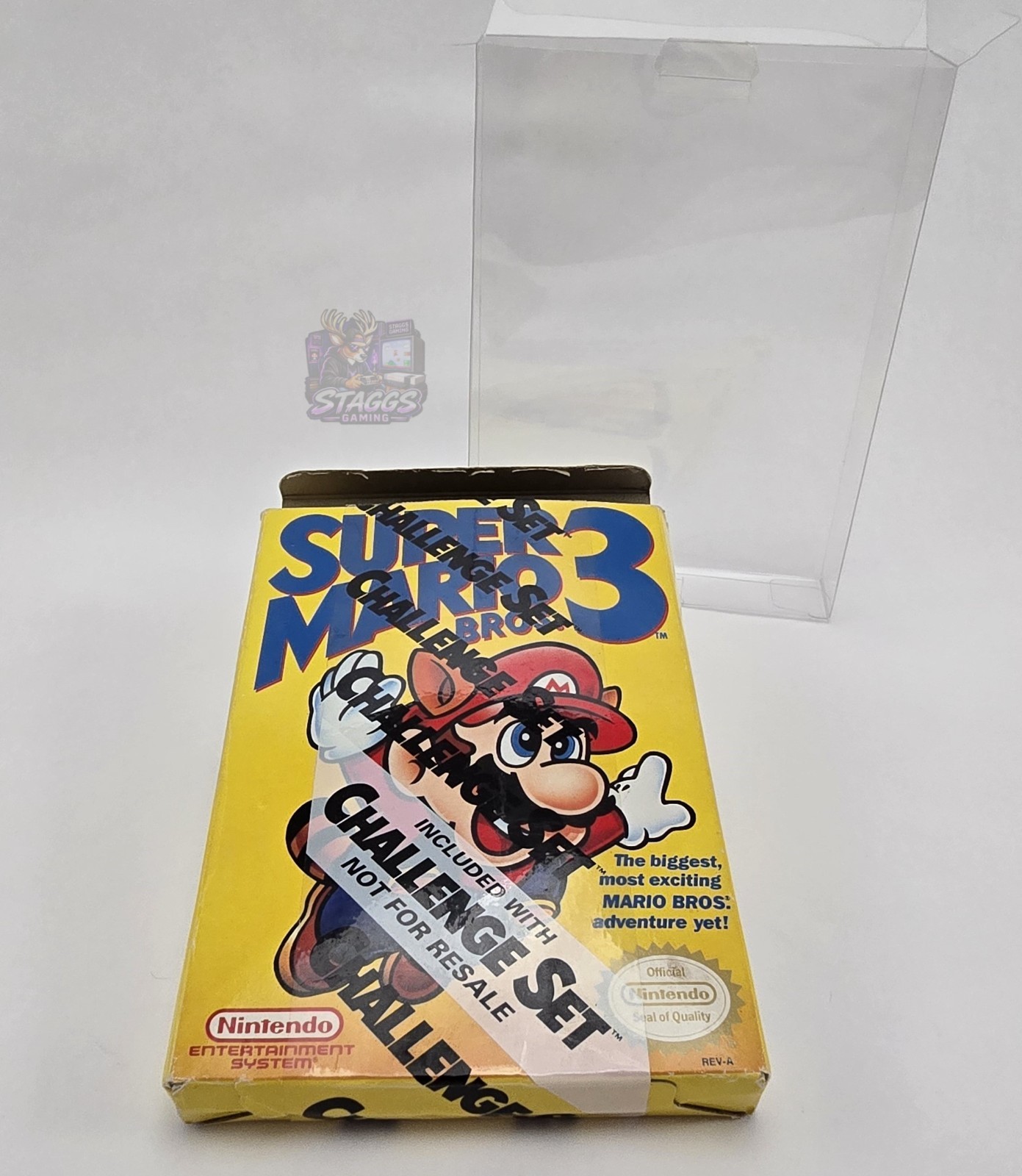 CIB Nintendo NES Console Challenge Set w/Super Mario 3 NFR Label, Tested/Work