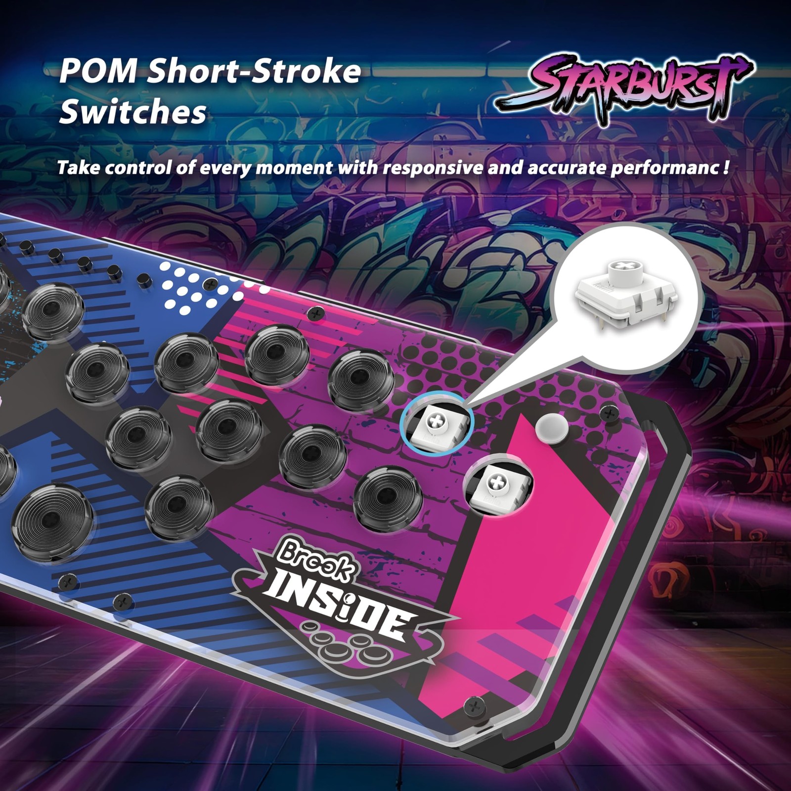 Brook Fighter Starburst All-Button Arcade Controller for PS5, PS4, Xbox Serie…