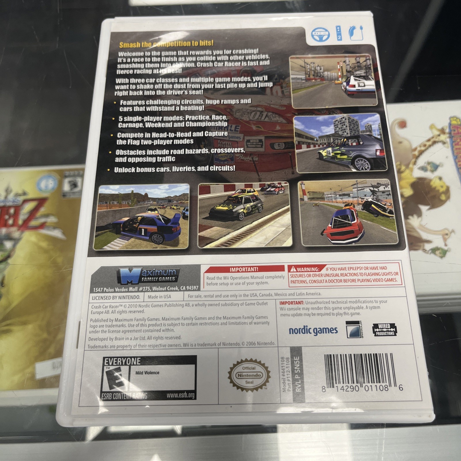Maximum Racing: Crash Car Racer (Nintendo Wii, 2011) Complete Manual CIB