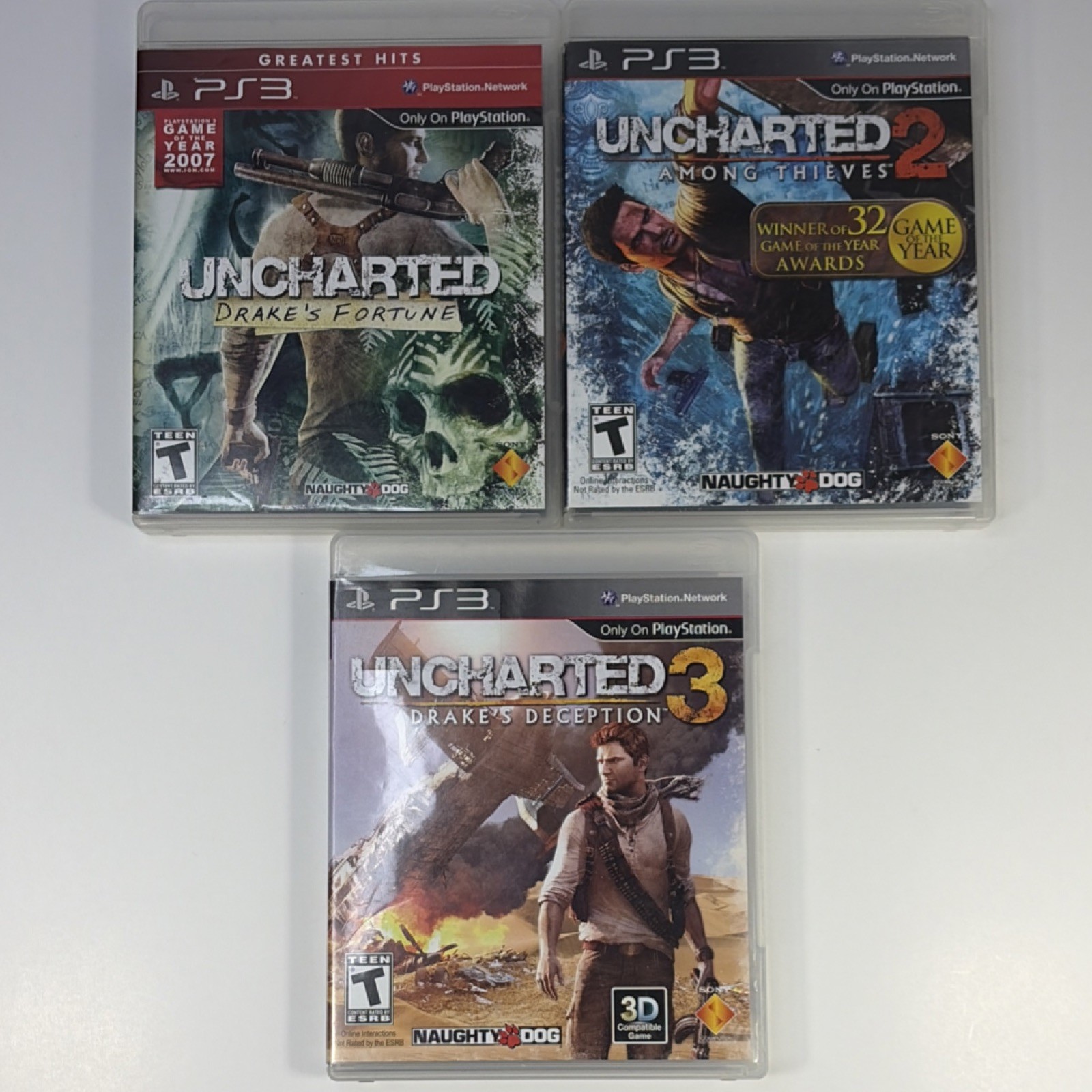 Sony Uncharted Series Drake’s Fortune Among Thieves Deception PS3 Action T Manu…