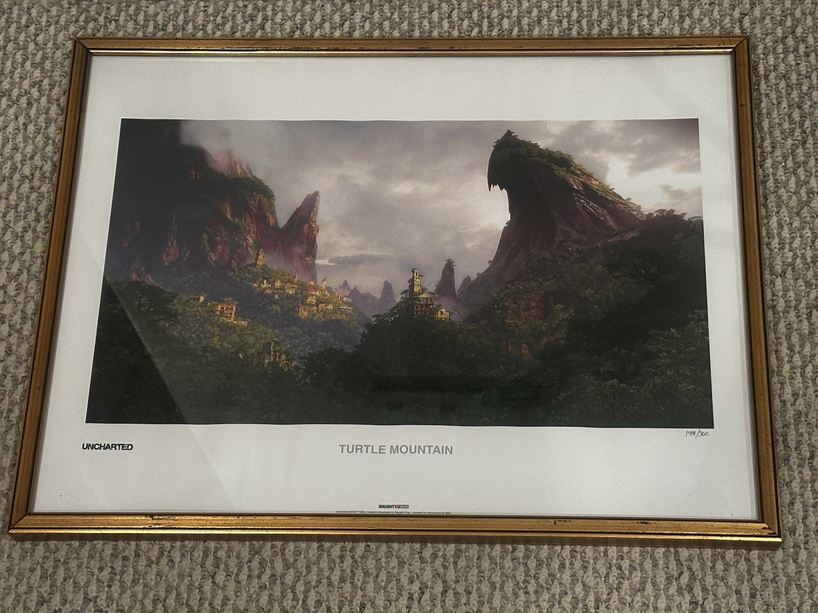 Uncharted 4 A Thief End Turtle Mountain Lithograph Naughty Dog Exclusive (2016)