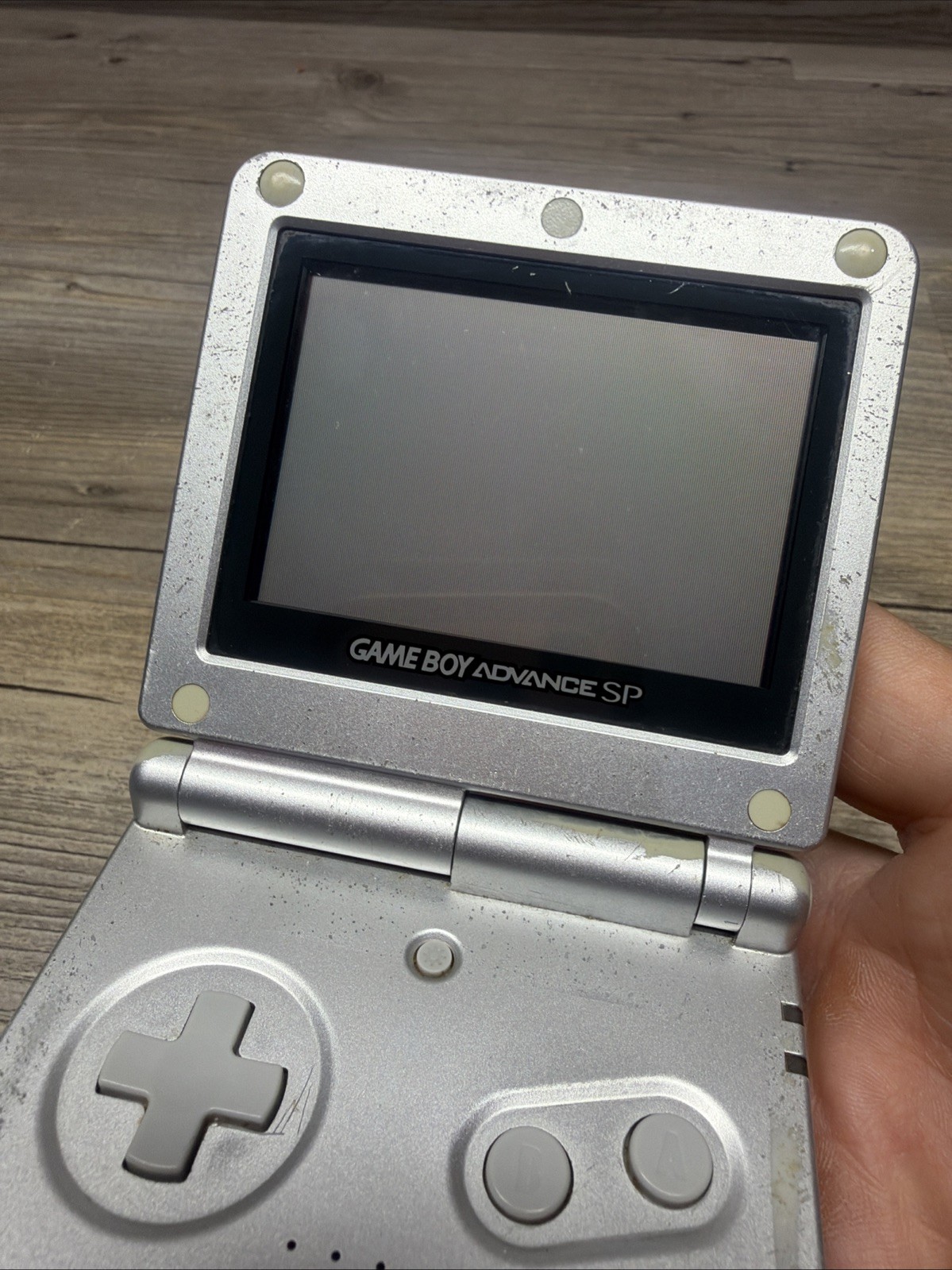 Nintendo Game Boy Advance SP Silver Handheld System TESTED WORKING