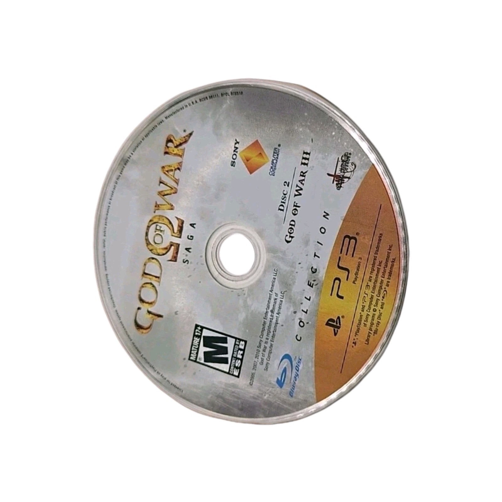 ​God of War III 3 PS3 Disc 2 Replacement From God of War Saga Collection