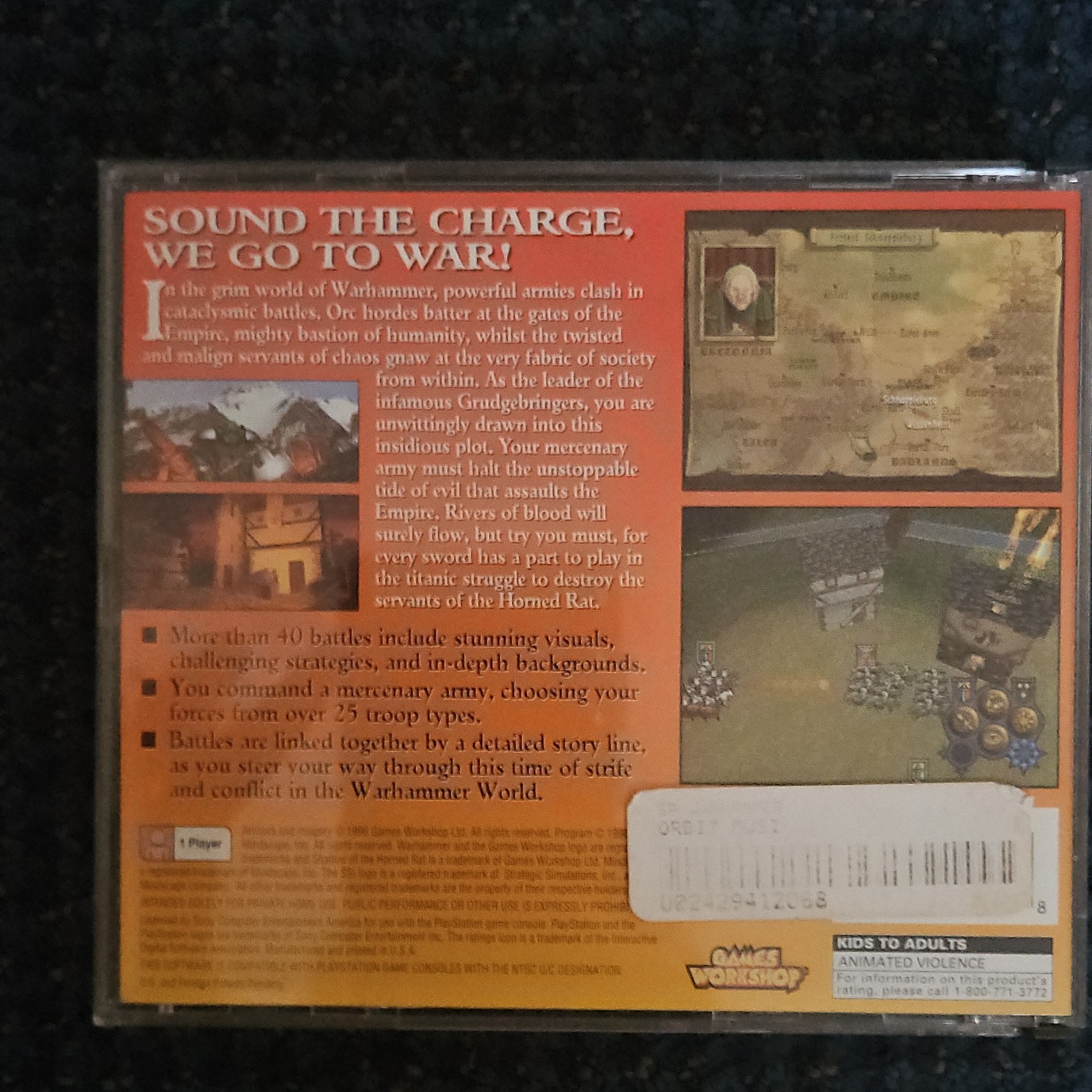 SSI Warhammer: Shadow of the Horned Rat Sony PlayStation 1 NTSC-U/C (CIB)