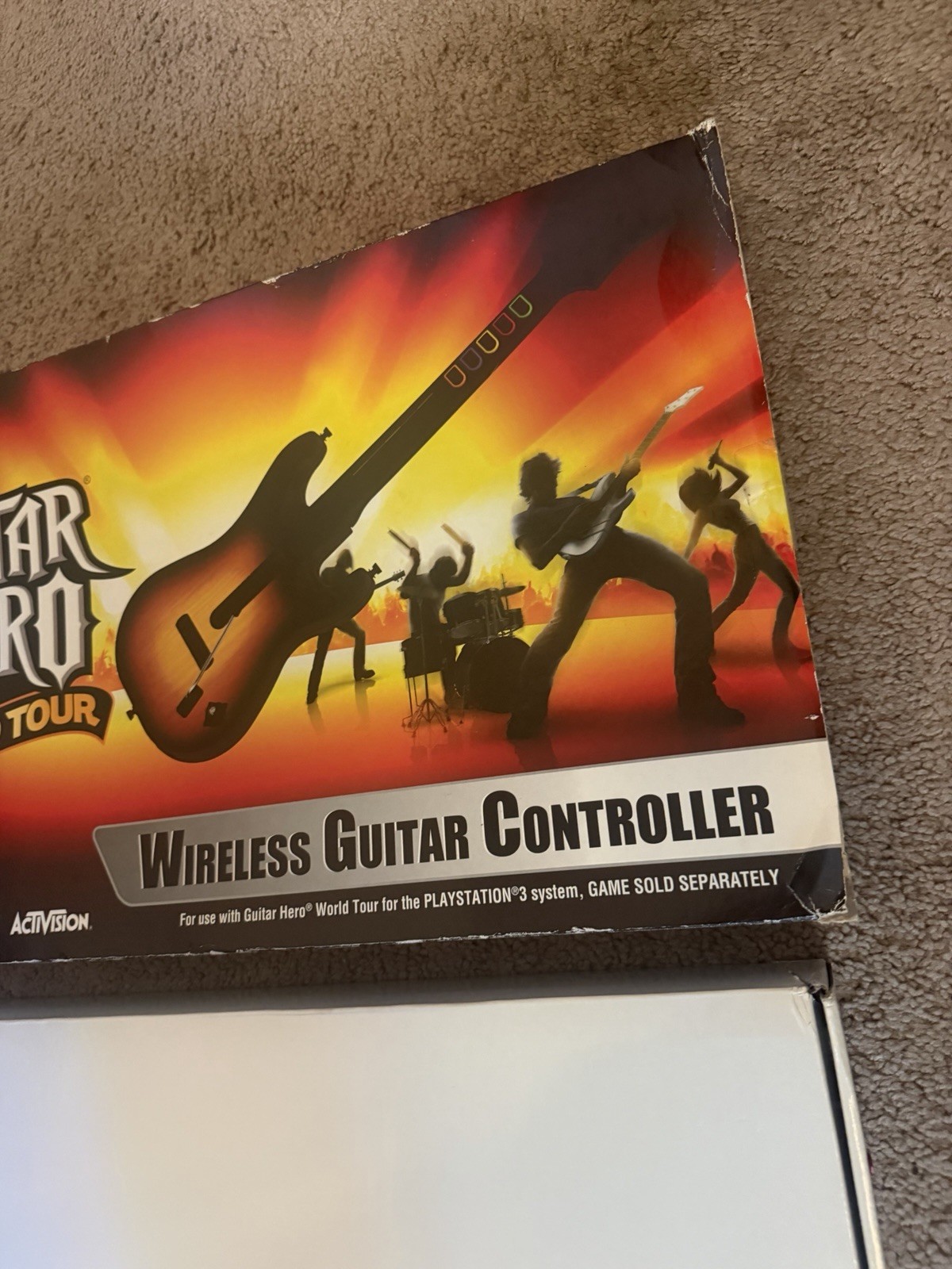 New NIB Guitar Hero World Tour PS3 Wireless Guitar Controller Dongle NO Game