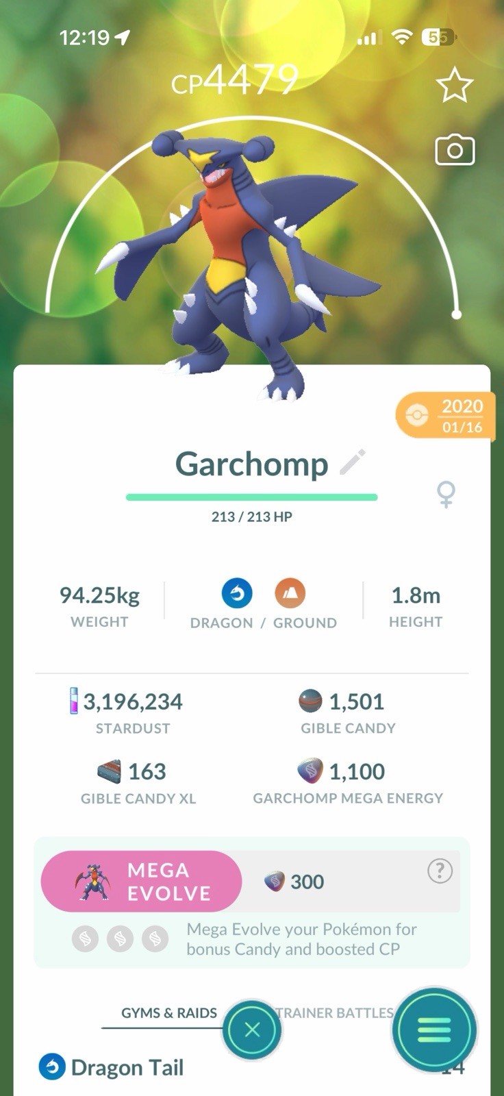 Garchomp 2018-2020 LVL 50 & Extra Move Guaranteed lucky ✨✨