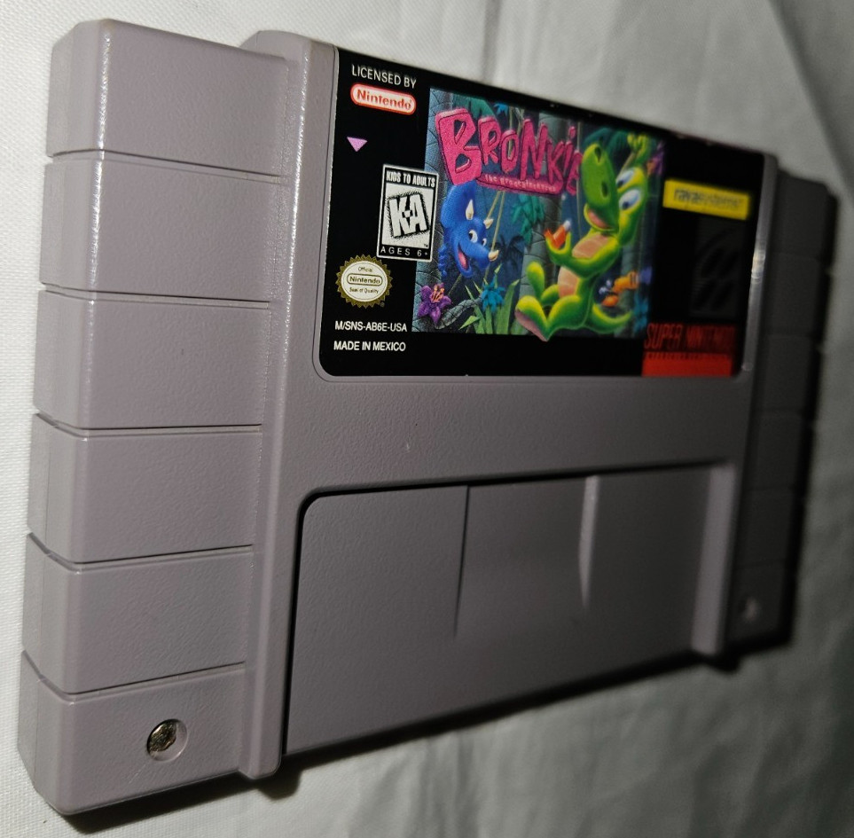Bronkie the Bronchiasaurus Cartridge Only Authentic SNES Super Nintendo 1995
