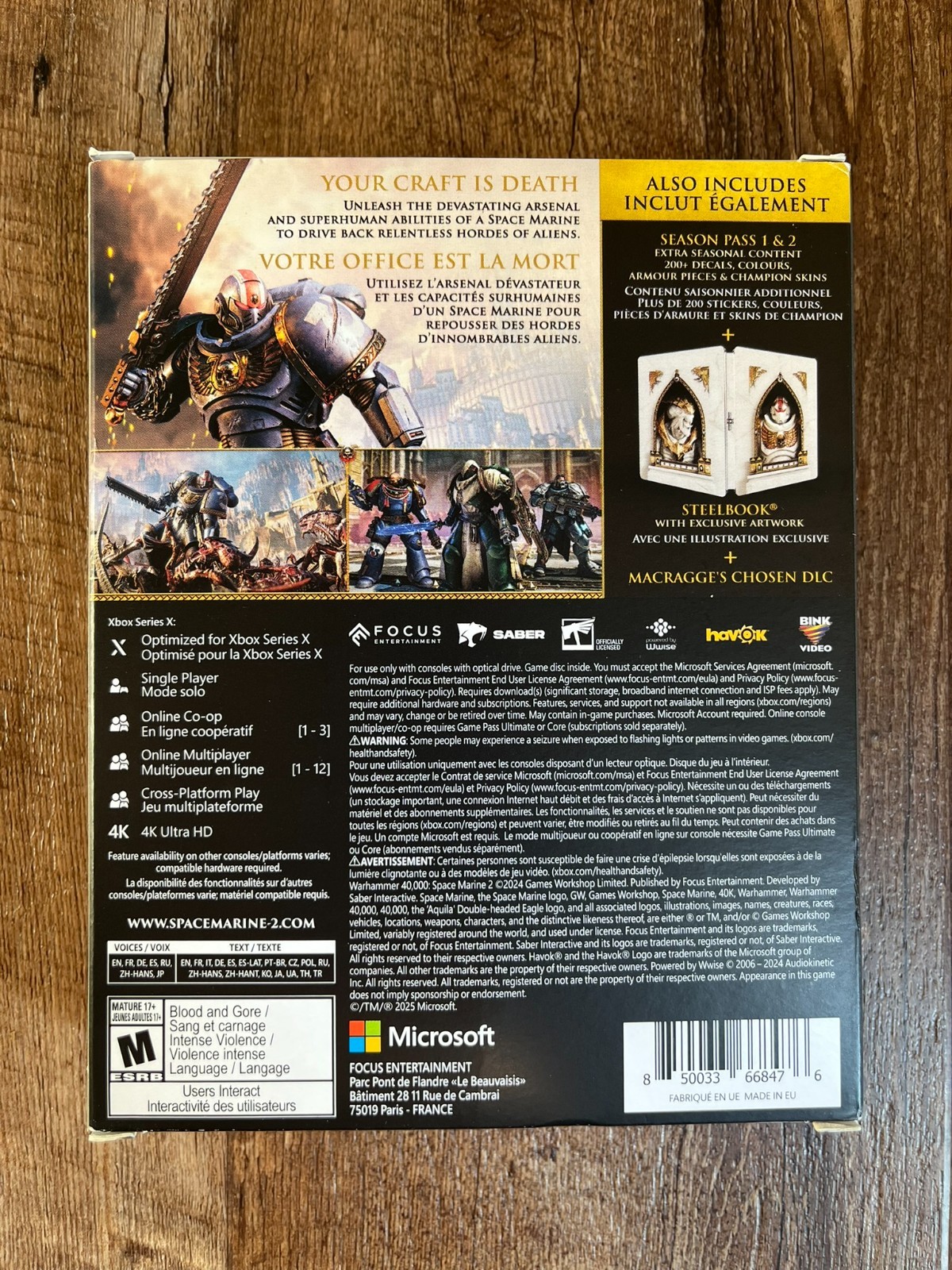 Warhammer 40,000: Space Marine II Ultima Edition Box/Packaging *NO GAME/SB*